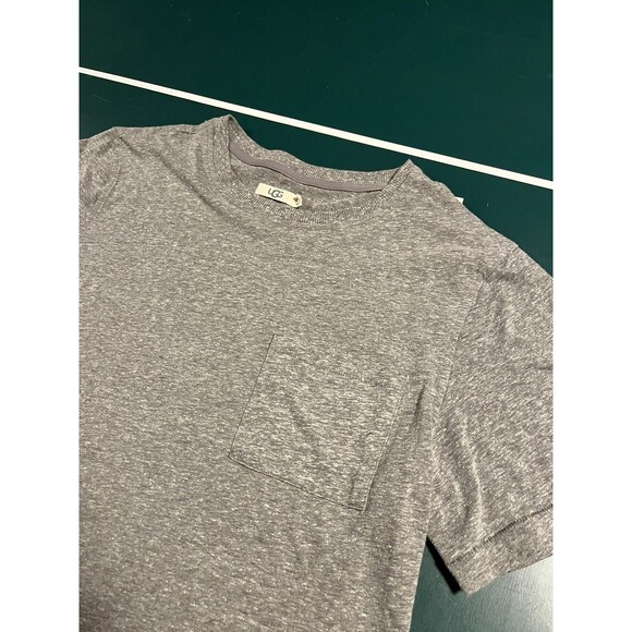 UGG Benjamin Tri Blend Grey Heather Pocket T-Shirt Tee LARGE Boots Shoes Casual - Picture 1 of 5